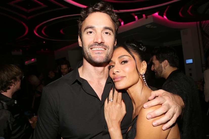 Nicole Scherzinger with her fiancé Thom Evans